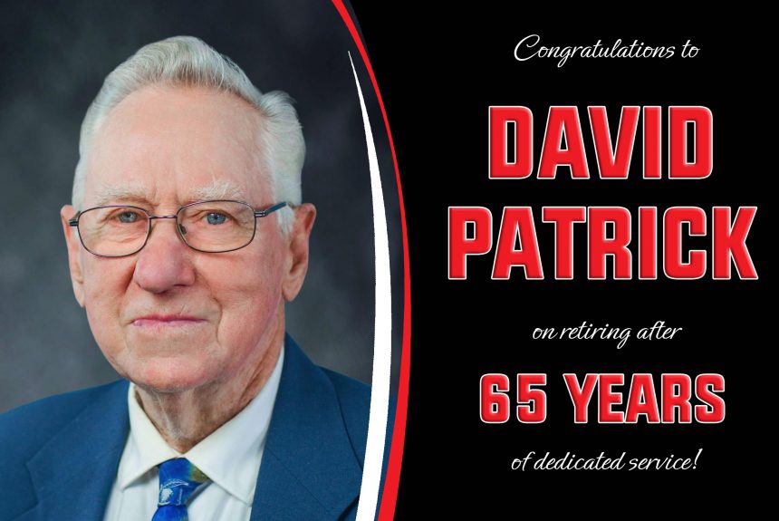 David Patrick Retires After 65 Years of Service