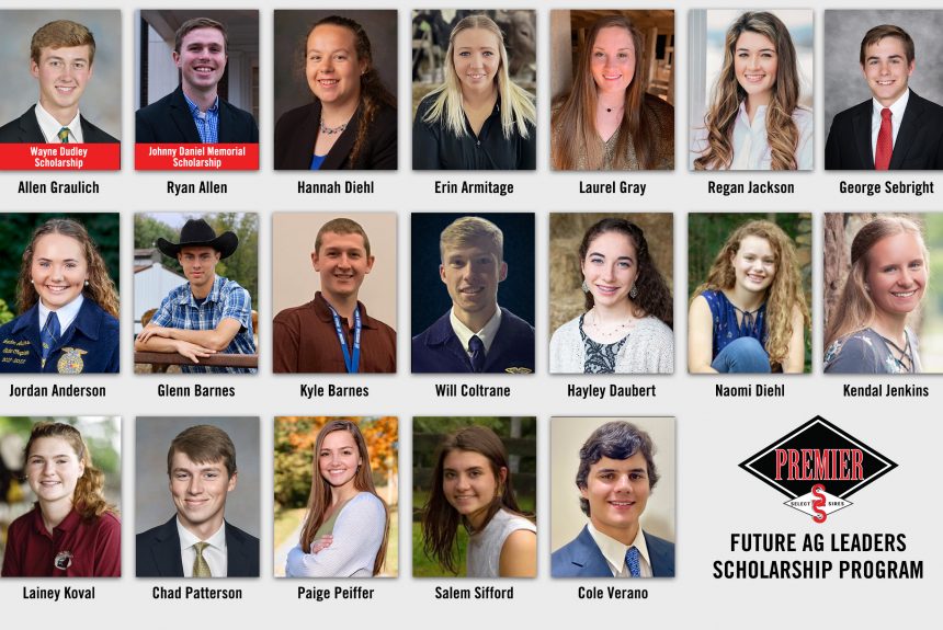 Nineteen Students Receive a Total of $19,500 in 2022 Premier Select Sires Scholarships