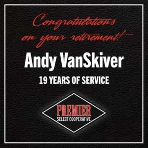 Andy VanSkiver, ASM, Retires after 19 Years of Service